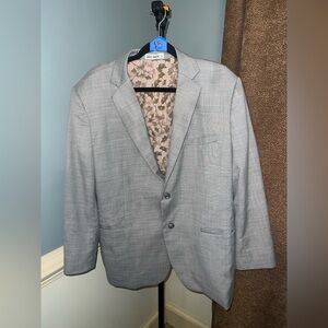 Grace Karin Light Gray Men's Sport Coat with Floral Lining